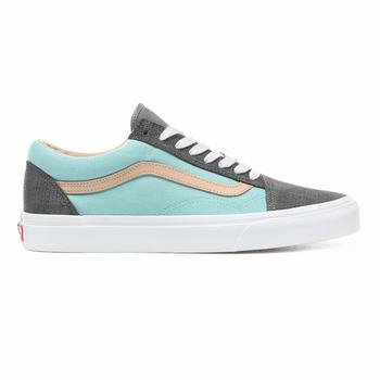 Férfi Vans Textured Suede Old Skool Tornacipő VA8596371 Piros/Világos Türkiz